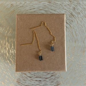 Judith Bright Threaders With Mini Rock Stone in London Blue Topaz